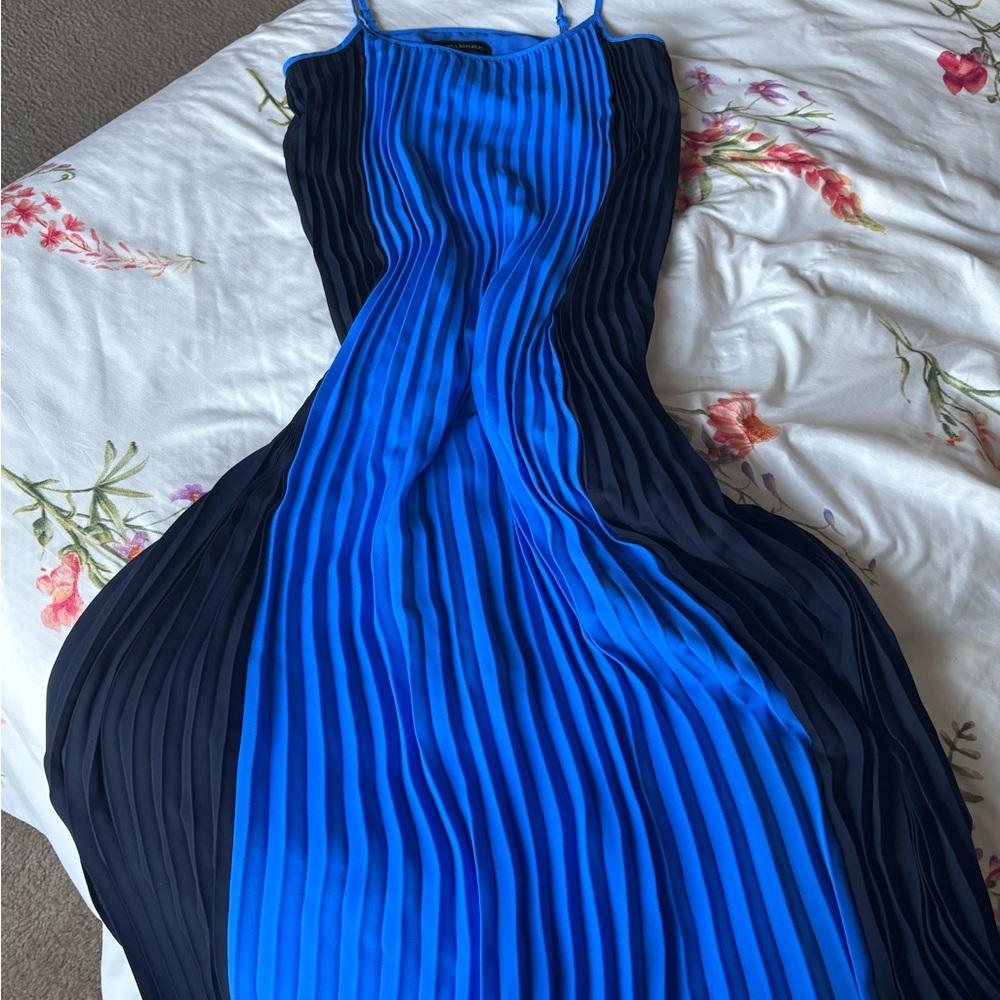 Banana Republic Vibrant Blue and Black Maxi Dress